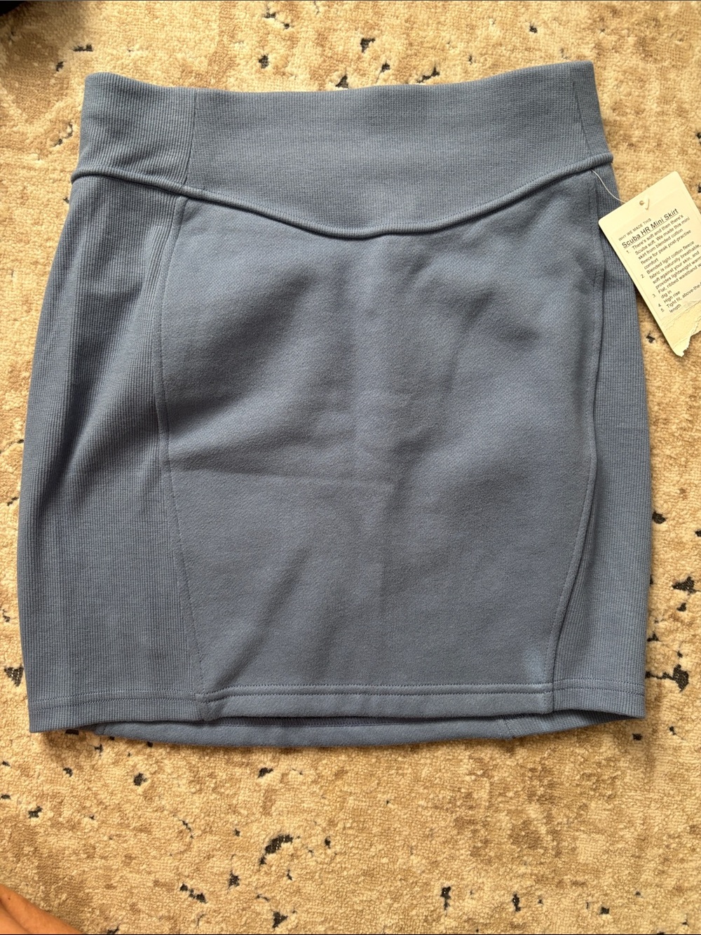 lululemon athletica slate blue knit mini skirt